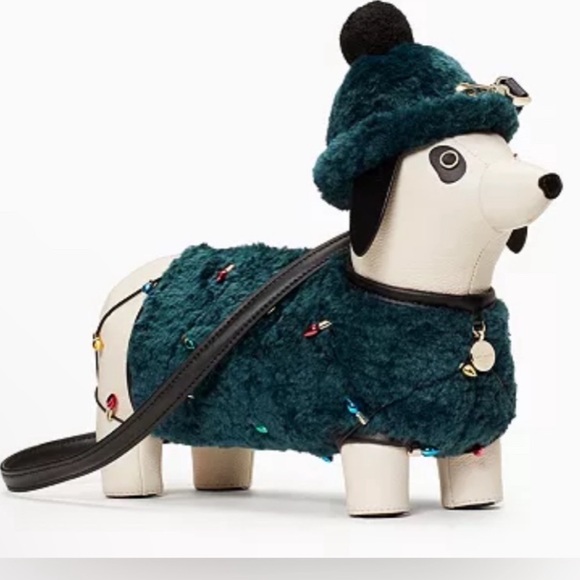 Kate spade Claude Christmas dachshund crossbody bag collectible K9365 nwt - Picture 14 of 15